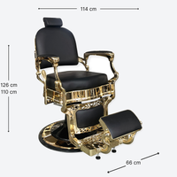 Master Barber Chair Gold Black