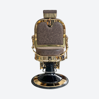 Master Barber Chair Gold Brown