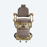 Master Barber Chair Gold Brown