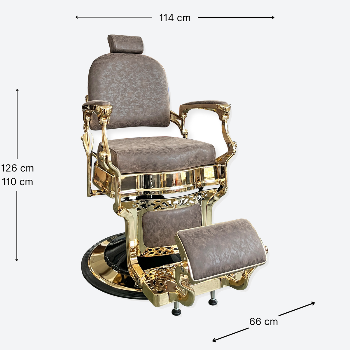 Master Barber Chair Gold Brown