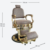 Master Barber Chair Gold Brown