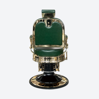 Master Barber Chair Gold Green