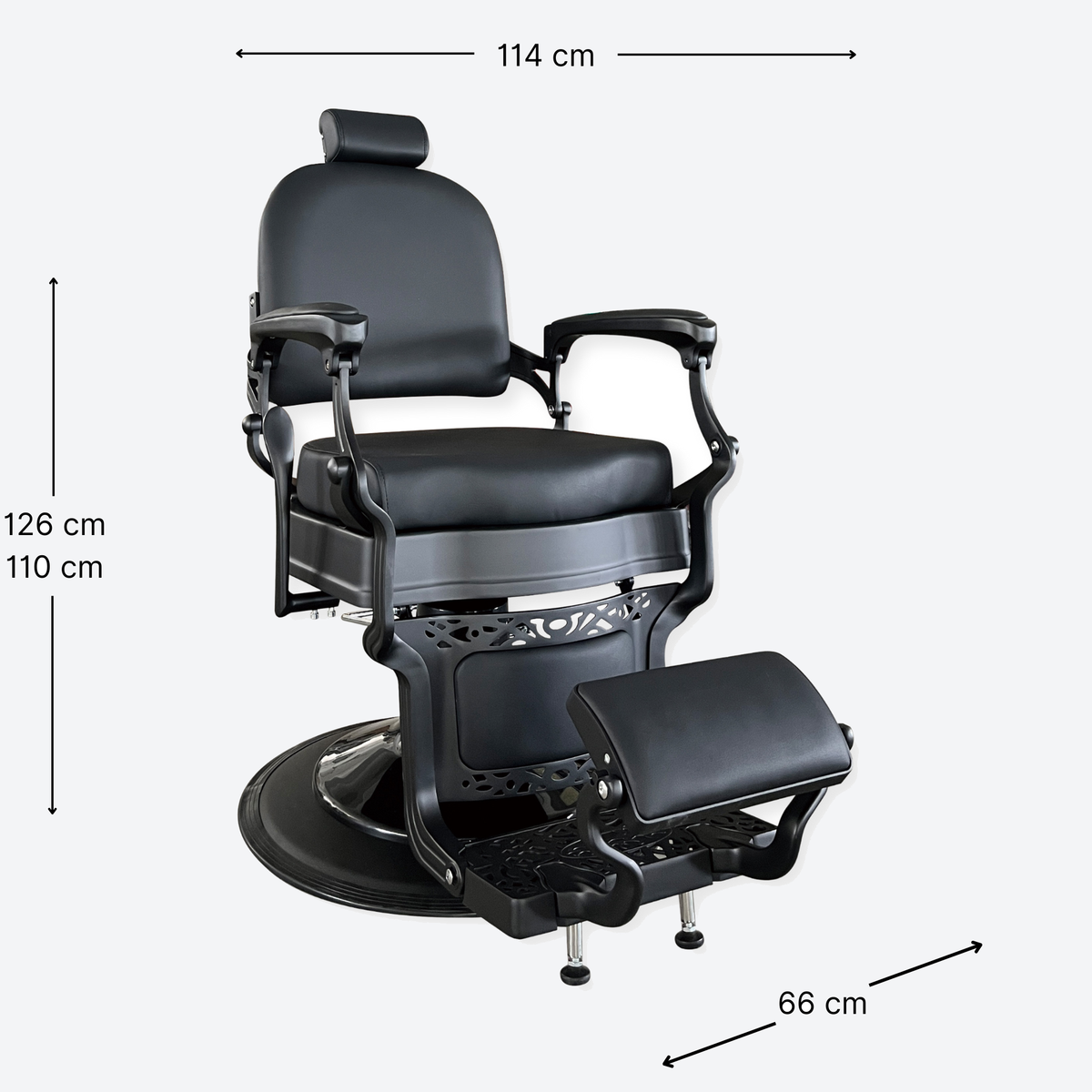 Master Barber Chair Matte Black