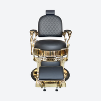 Master Barber Chair Gold Black Round