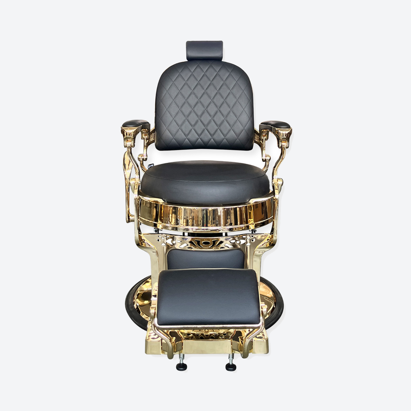 Master Barber Chair Gold Black Round