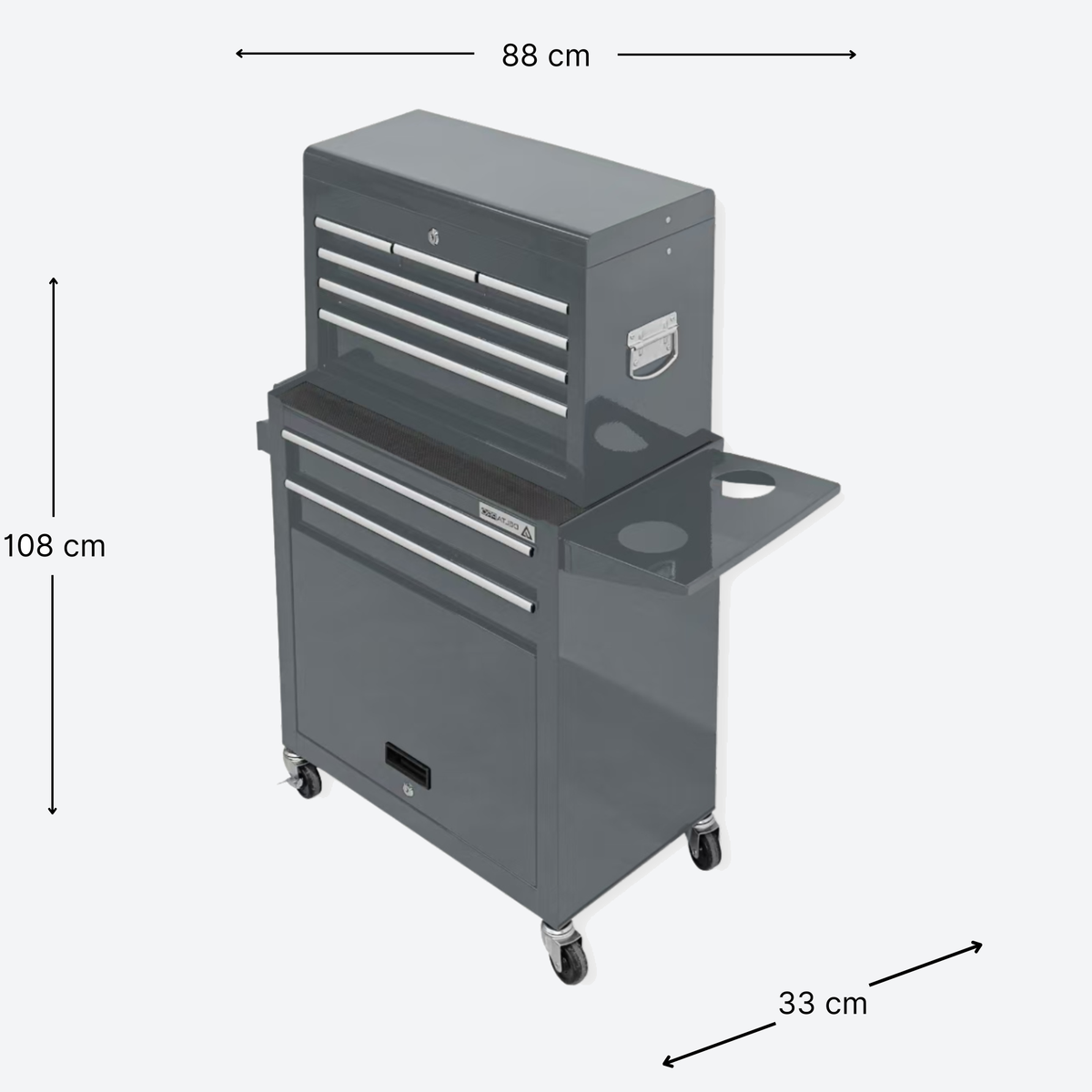Professional Salon Storage Tool Trolley Grey