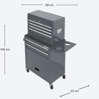 Professional Salon Storage Tool Trolley Grey