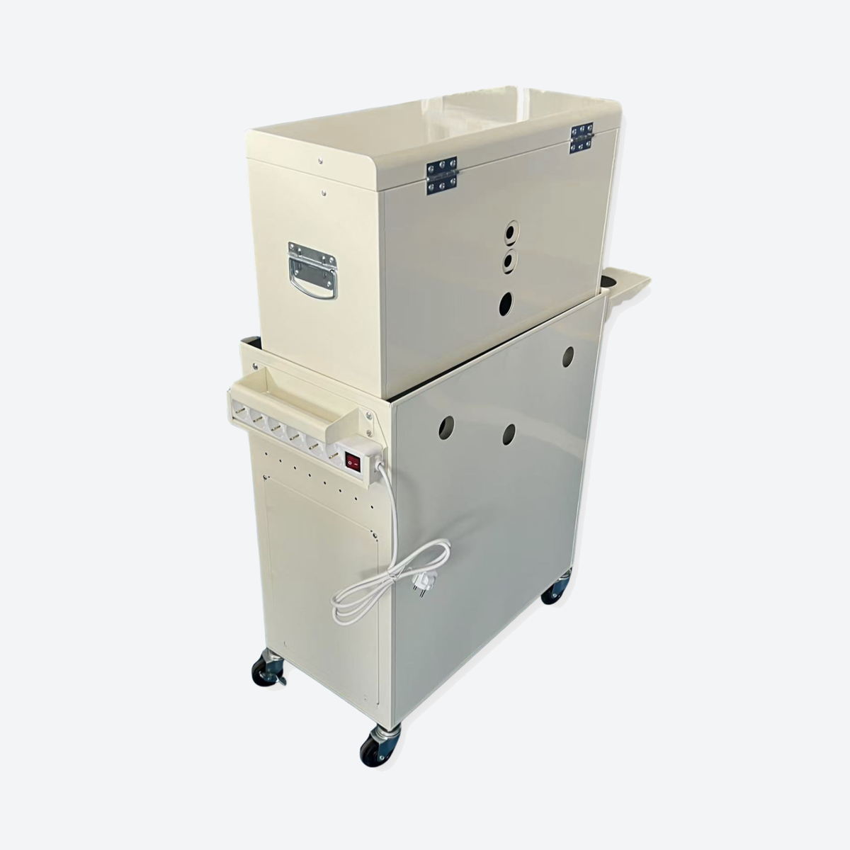 Professional Salon Storage Tool Trolley White