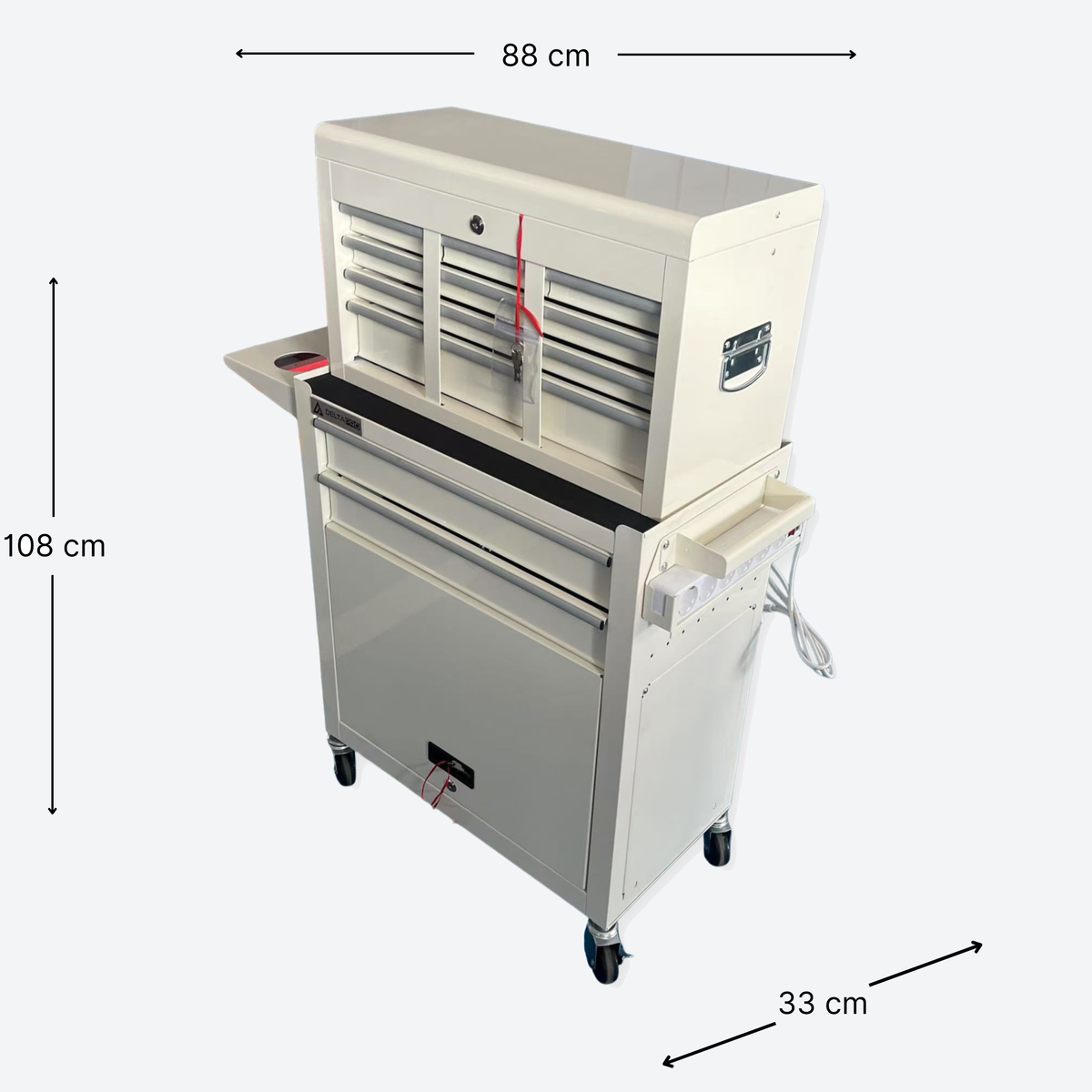 Professional Salon Storage Tool Trolley White