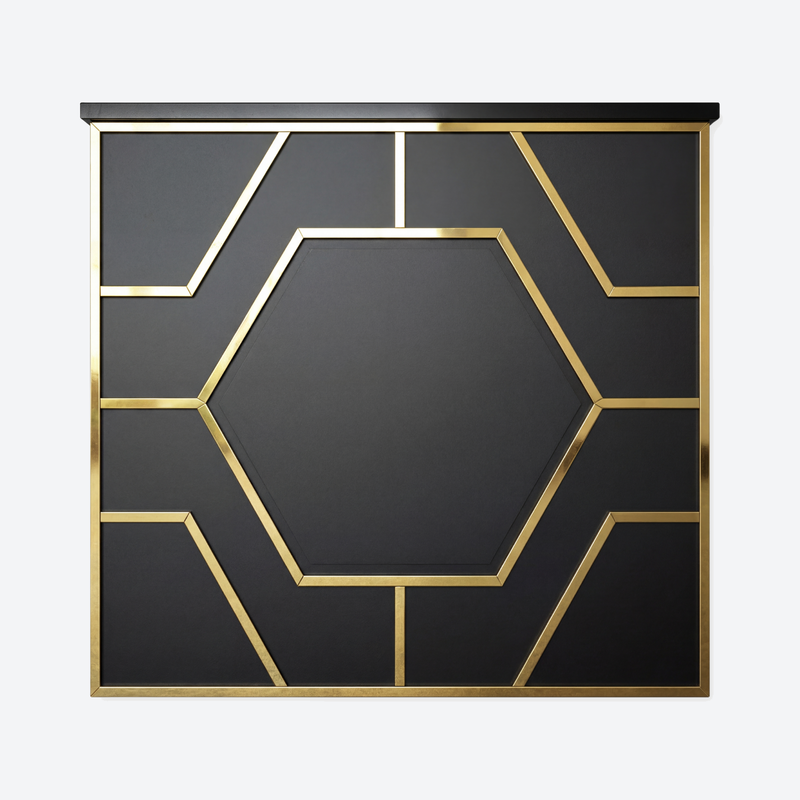 Reception Desk Modern - DR004 - Black/Gold
