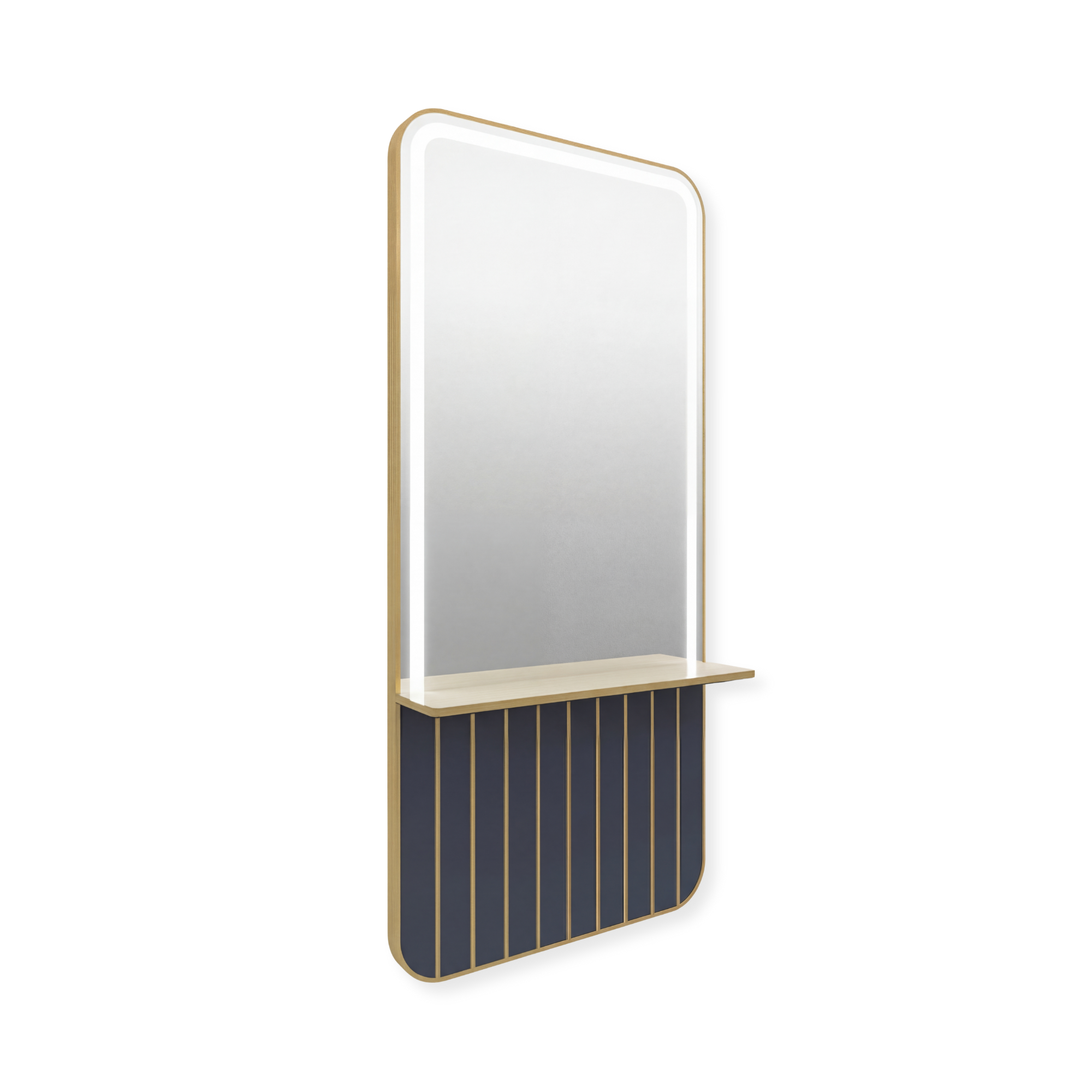 Salon Mirror Vienna 200 x 80 cm GOLD/BLACK