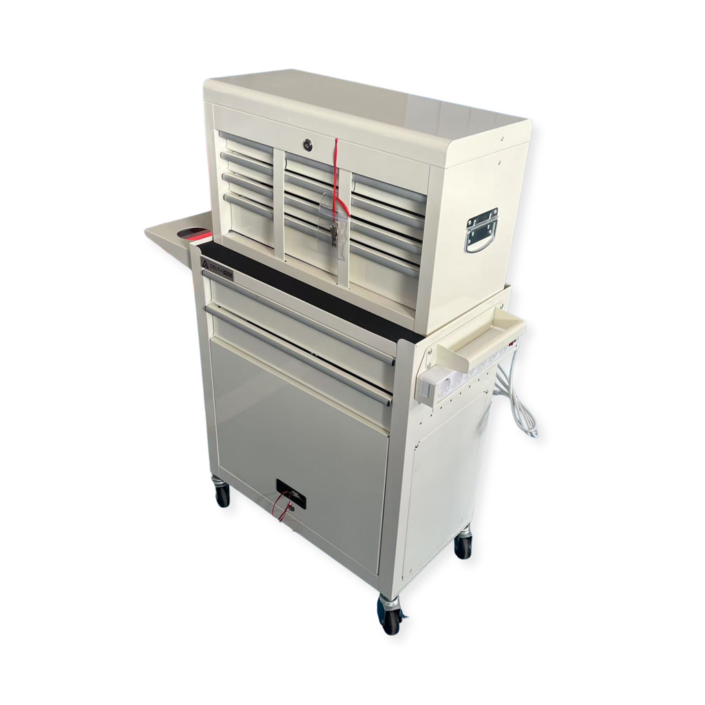 Professional Salon Storage Tool Trolley White